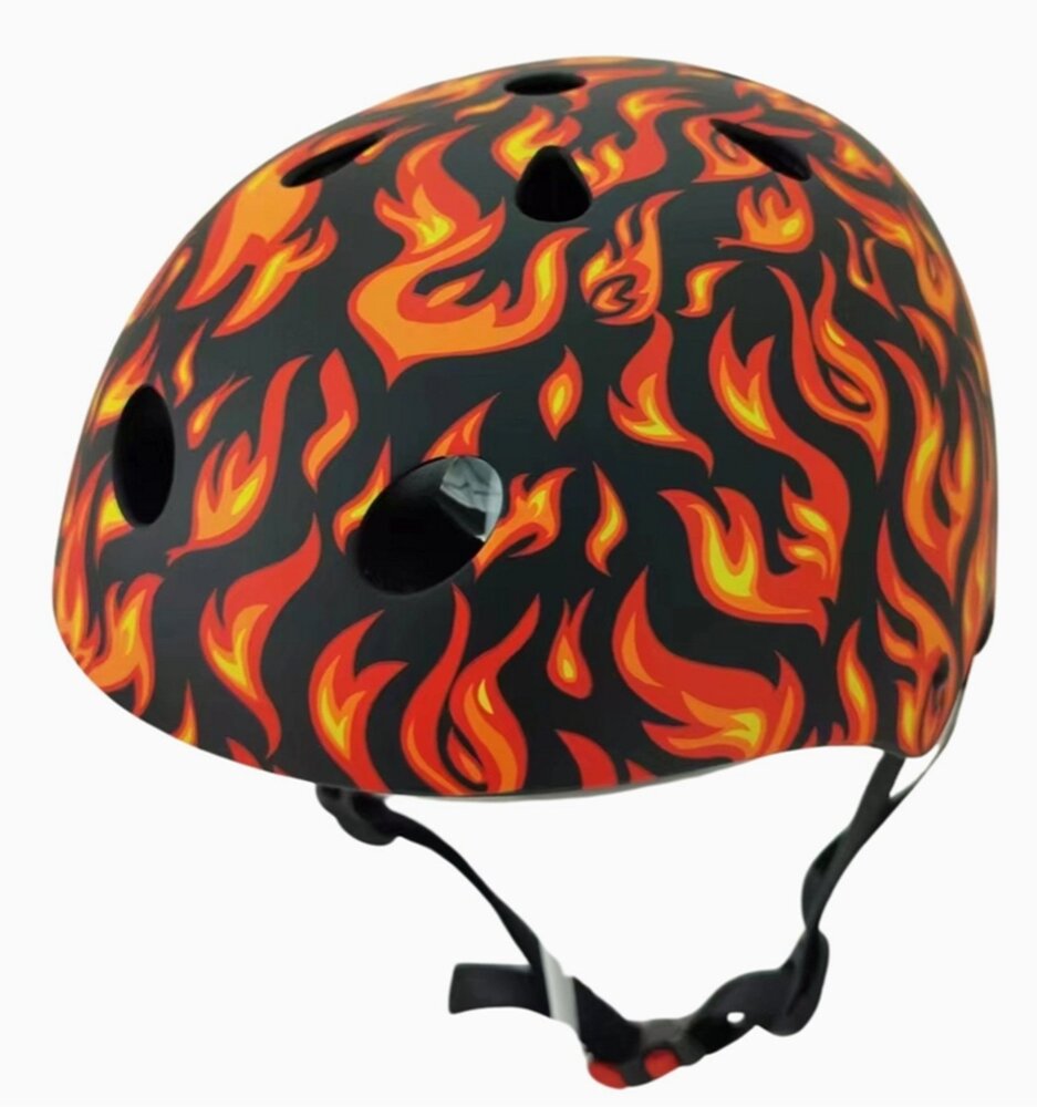 Kiddimoto Kinder Fietshelm Flames Medium Kiddimoto Kinder Fietshelm Flames Medium