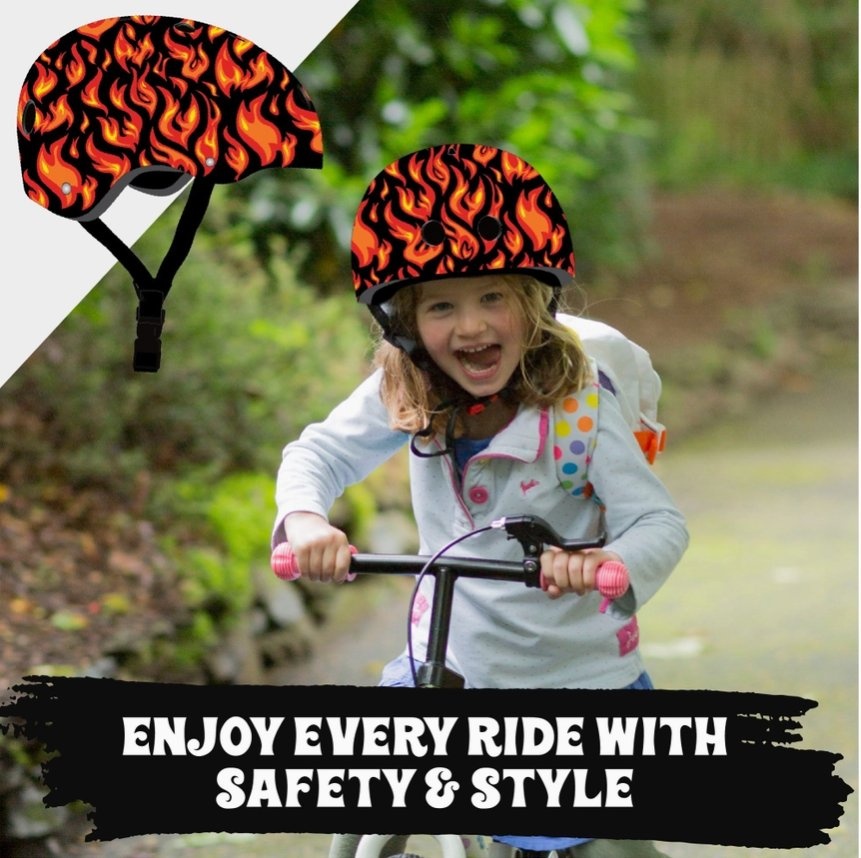 Kinder Fietshelm Flames Small (48 - 53 cm)
