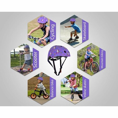 Kiddimoto Kinder Fietshelm Mate Unicorn Small (48 - 53 cm) Kiddimoto Kinder Fietshelm Mate Unicorn Small (48 - 53 cm)