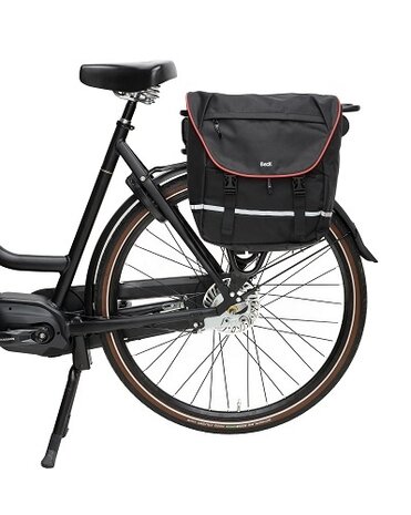 Beck Dubbele Sportieve Fietstas SPRTV Zwart/Rood Beck Dubbele Sportieve Fietstas SPRTV Zwart/Rood