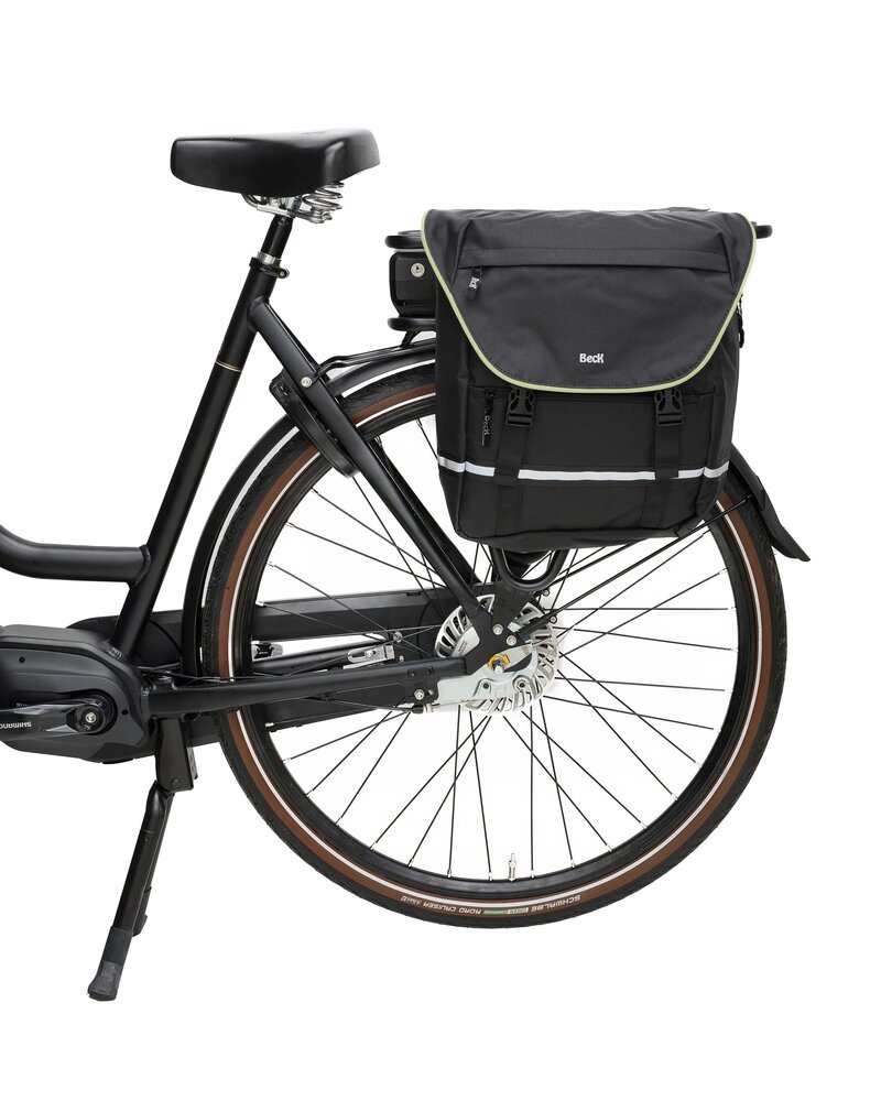 Beck Dubbele Sportieve Fietstas SPRTV MIK Zwart/Lime Beck Dubbele Sportieve Fietstas SPRTV MIK Zwart/Lime