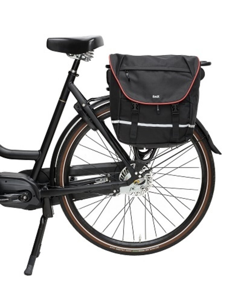 Beck Enkele Sportieve Fietstas SPRTV Shopper Zwart/Rood