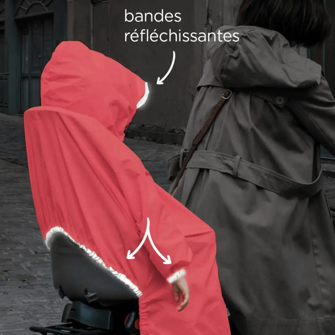 Rainette regenjas voor kinderzitje Raspberry