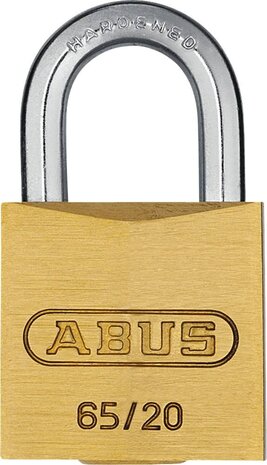 Abus hangslot 65/20 messing Abus hangslot 65/20 messing