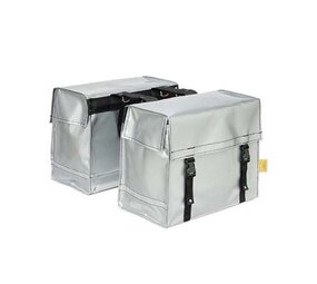 de Poort fietstas 55L Two Tone Mat Zwart Zilver de Poort fietstas 55L Two Tone Mat Zwart Zilver