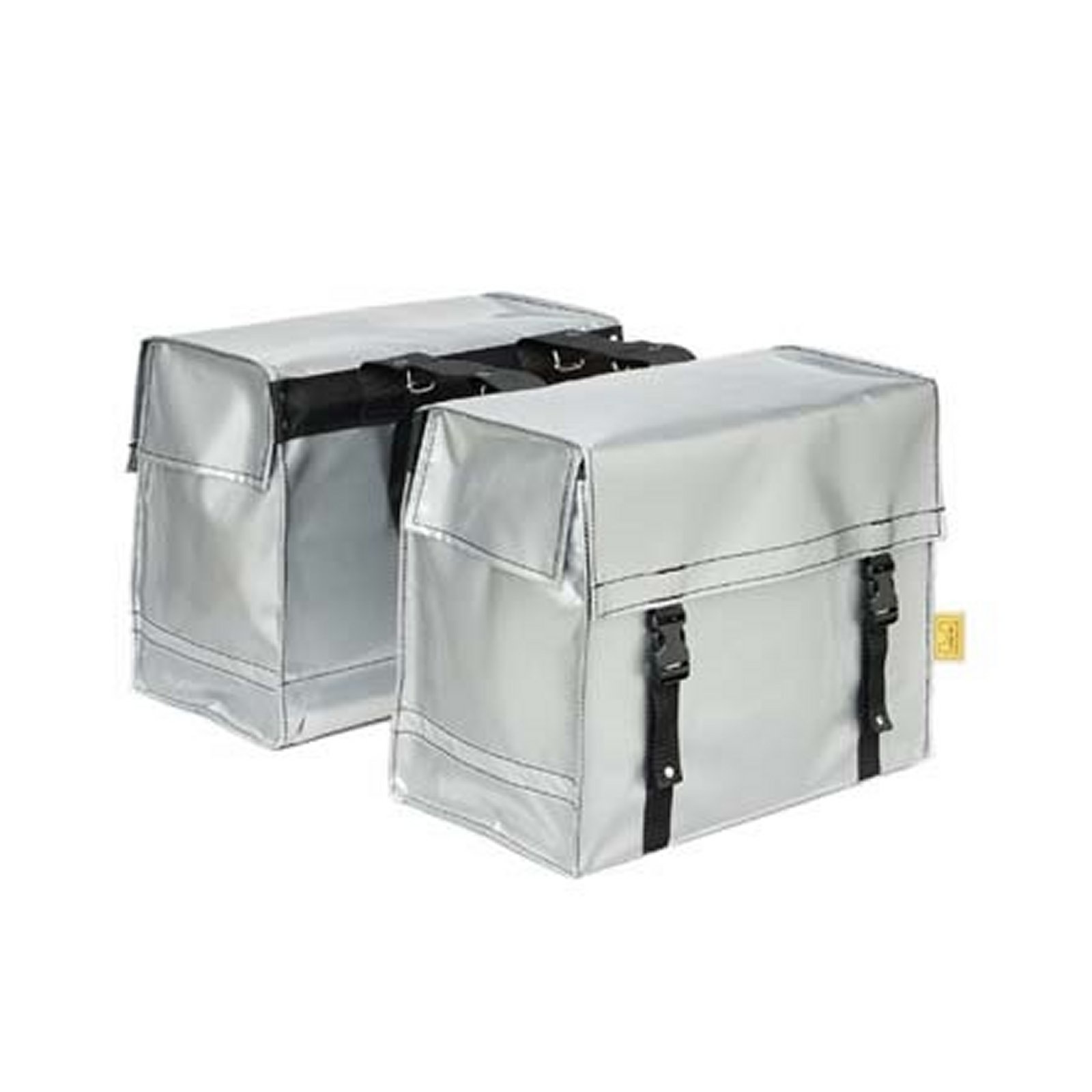 De Poort fietstas 55L Two Tone Mat Zwart Zilver