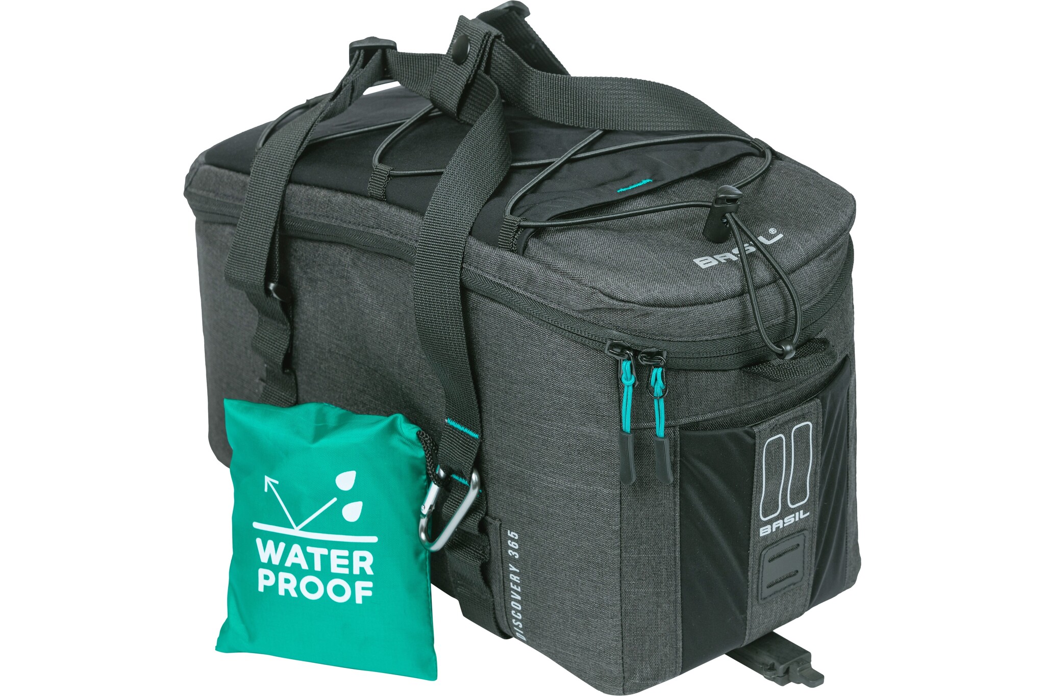 Basil Discovery 365D M MIK Fietstas 9L - Zwart Melee - Sportief & Licht