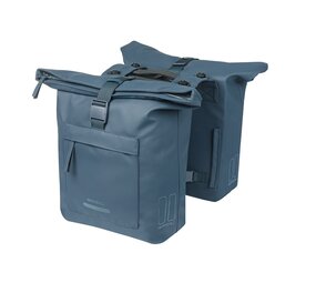 Basil fietstas dubbel Brooklyn marine blauw MIK 41L Basil fietstas dubbel Brooklyn marine blauw MIK 41L