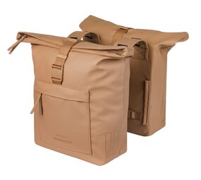 Basil fietstas dubbel Brooklyn zand 41L Basil fietstas dubbel Brooklyn zand 41L