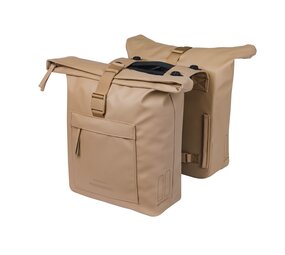 Basil fietstas dubbel Brooklyn zand MIK 41L Basil fietstas dubbel Brooklyn zand MIK 41L