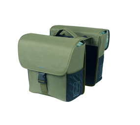 Basil fietstas dubbel Go donker groen MIK 32L Basil fietstas dubbel Go donker groen MIK 32L