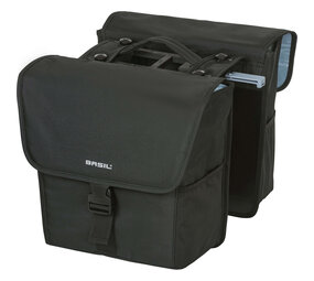 Basil fietstas dubbel Go solid black MIK 32L Basil fietstas dubbel Go solid black MIK 32L