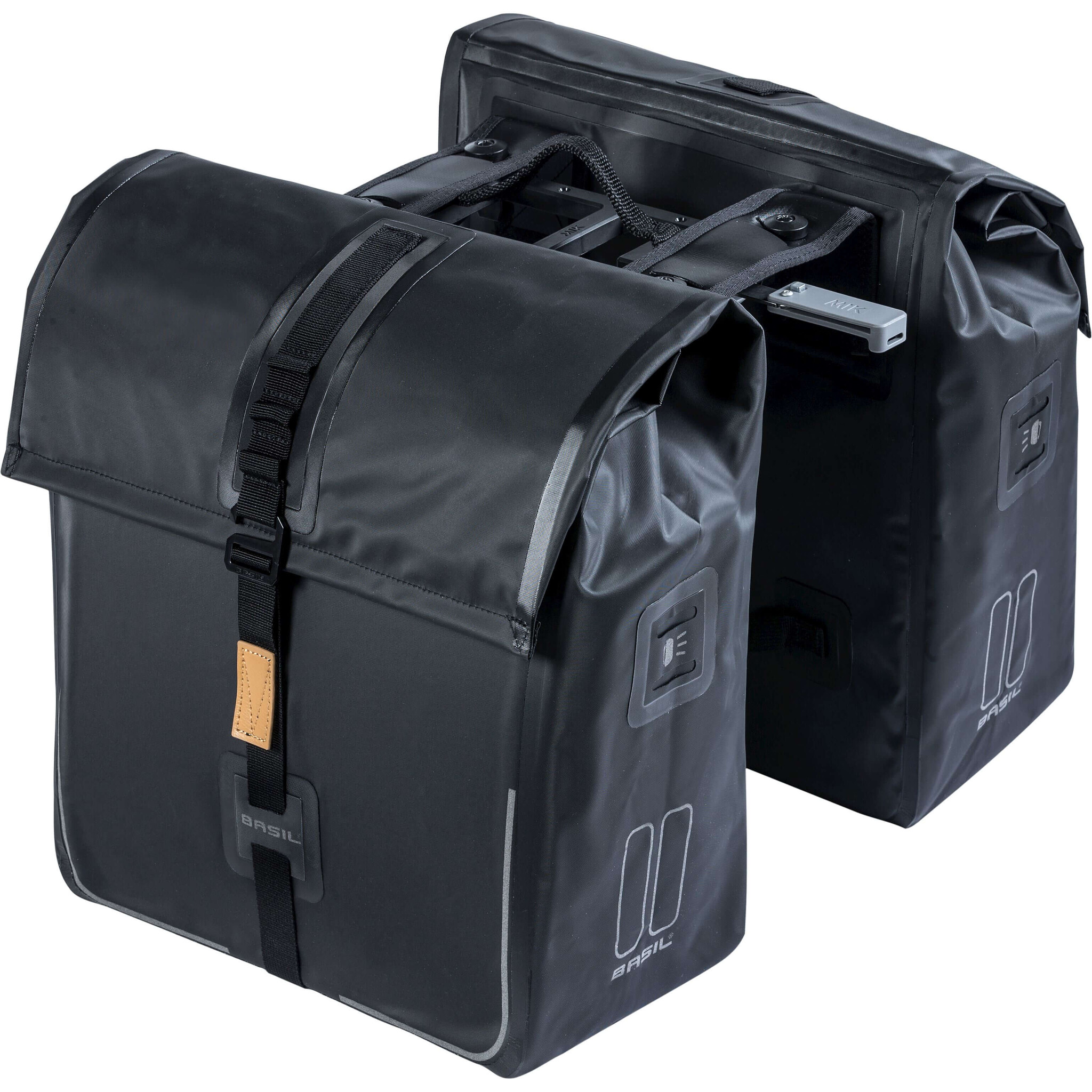 Urban Dry fietstas in mat zwart met 50 liter en MIK-bevestiging