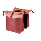 Basil fietstas dubbel Vive bordeaux/roze MIK 28-35L Basil fietstas dubbel Vive bordeaux/roze MIK 28-35L