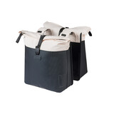 Basil fietstas dubbel Vive gebroken wit/zwart 28-35L Basil fietstas dubbel Vive gebroken wit/zwart 28-35L