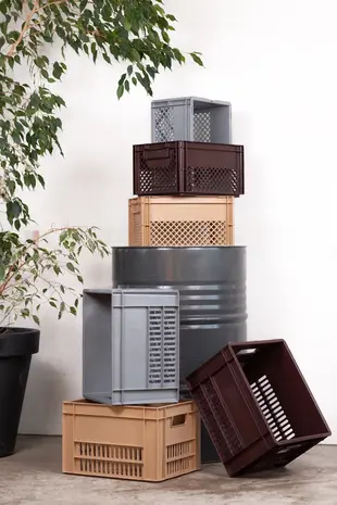 Fast Rider Kunststof Fietskrat Large 40 liter Naturel Fast Rider Kunststof Fietskrat Large 40 liter Naturel