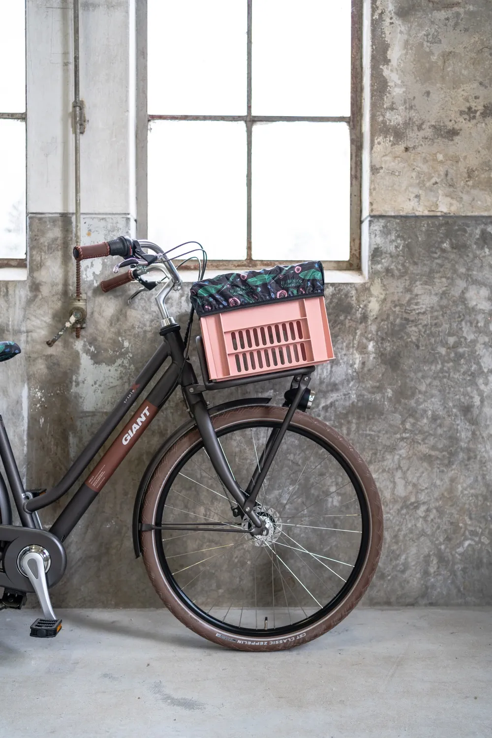 Kunststof Fietskrat OudRoze