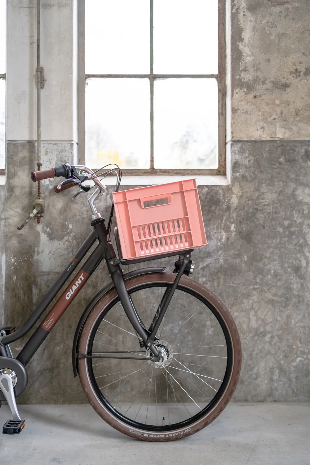 Kunststof Fietskrat OudRoze