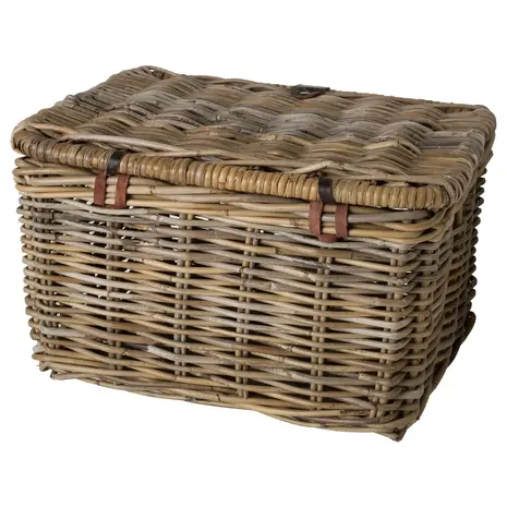 Fast Rider Rotan Fietsmand Met Klep Naturel Fast Rider Rotan Fietsmand Met Klep Naturel