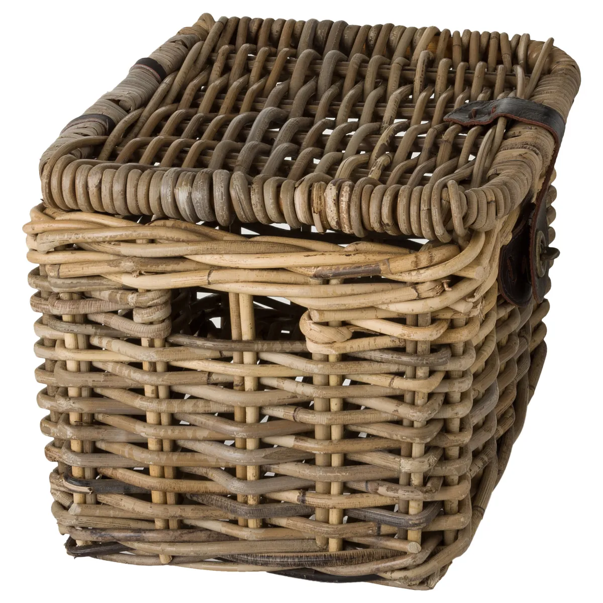 Rotan Fietsmand Junior Met Klep Naturel