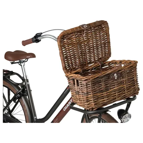 Fast Rider Rotan Fietsmand Met Klep Medium Bruin Fast Rider Rotan Fietsmand Met Klep Medium Bruin