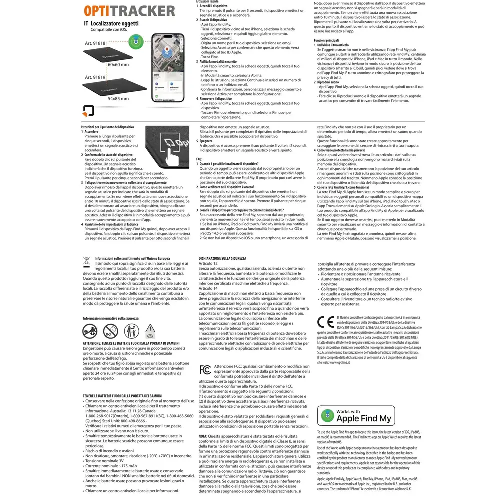 Optiline Tracker Compact Ultra-dunne compacte tracker