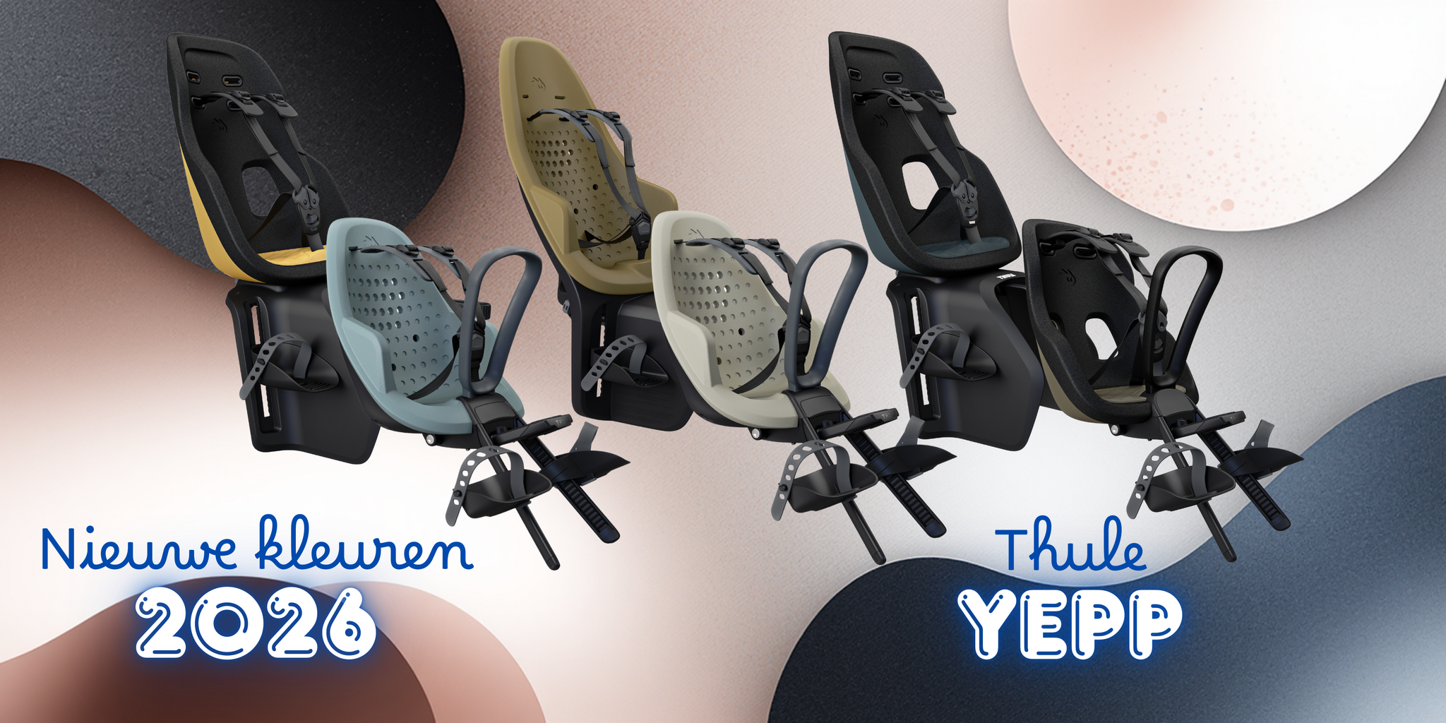 Nieuwe kleuren Thule Yepp 2 en Yepp Nexxt 2 voor 2026: frisse opties voor elk fietsavontuur