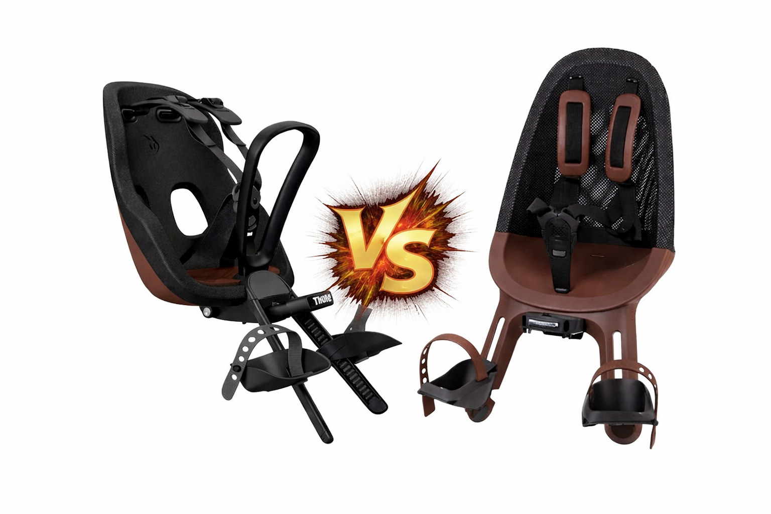 Verschil tussen de Qibbel Air en Thule Yepp Nexxt 2: twee lichte stoeltjes vergeleken