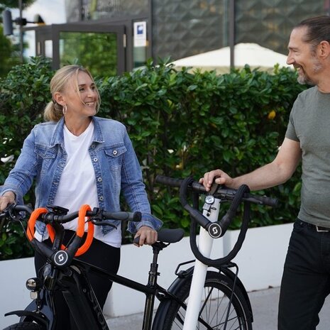 Serea Swift Smart Kettingslot 100 cm – 6 mm Sleutelloos fietsslot met smartphone Oranje