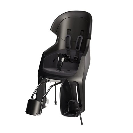 Bobike Maxi Exclusive Evolve Urban Black achterzitje inclusief 1 punt frame bevestiging