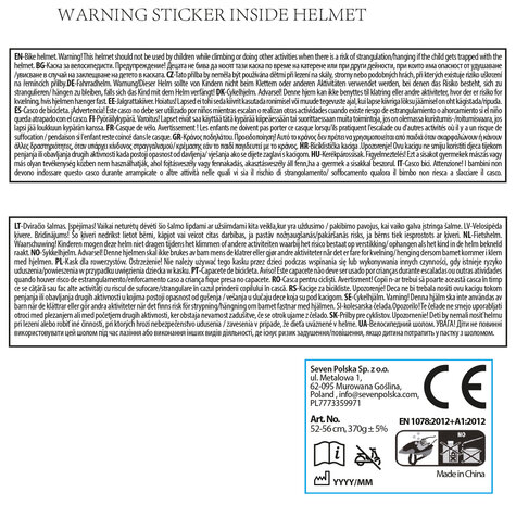 Seven Polska Kinderhelm met Minnie Pattern Print Fietshelm – 52-56 cm (M)