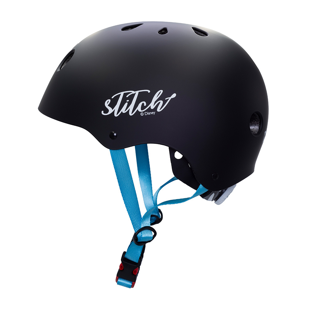 Kinderhelm Stitch Zwart/Blauw Fietshelm - 52-56 cm (M)