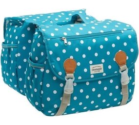 New Looxs Dubbele  Fietstas Joli Double Blue Dots