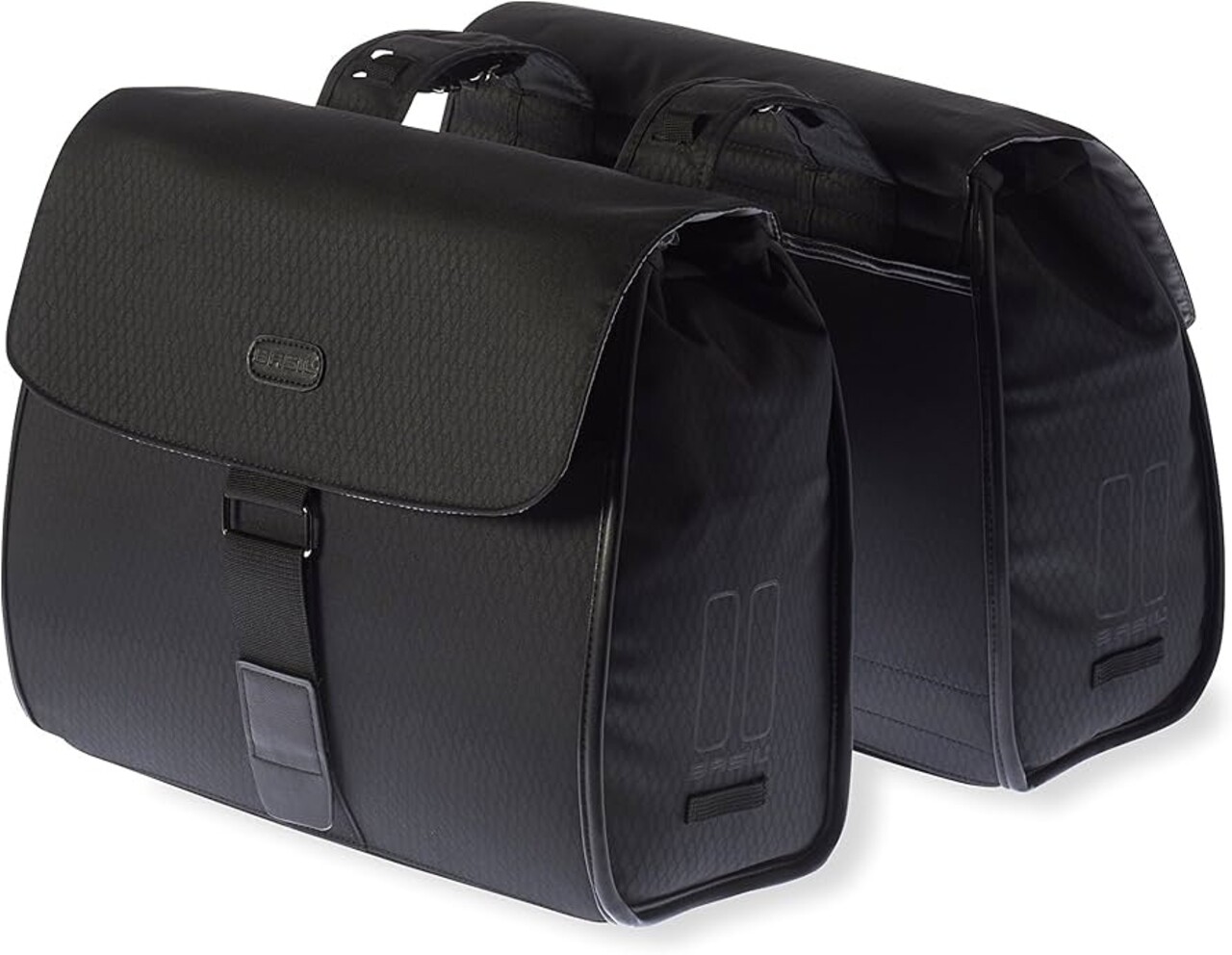 Basil Noir dubbele fietstas 38 liter zwart waterdicht Basil Noir dubbele fietstas 38 liter zwart waterdicht