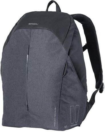 Basil B-Safe Backpack 18 liter zwart fietsrugtas met regenhoes Basil B-Safe Backpack 18 liter zwart fietsrugtas met regenhoes