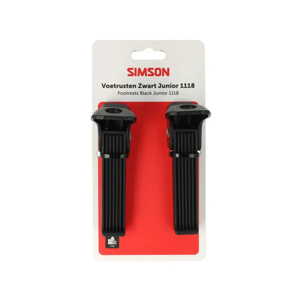 Simson Voetsteunen 1118 Zwart Asbevestiging