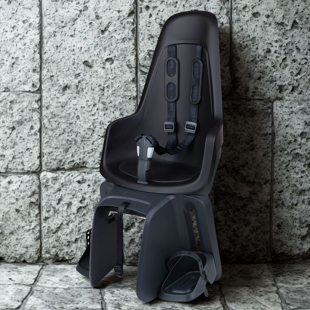 Bobike Maxi One Urban Black Elektrische fiets bevestiging Achterstoeltje