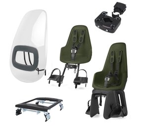 Bobike One Olive Green pakket Fietsstoeltjes