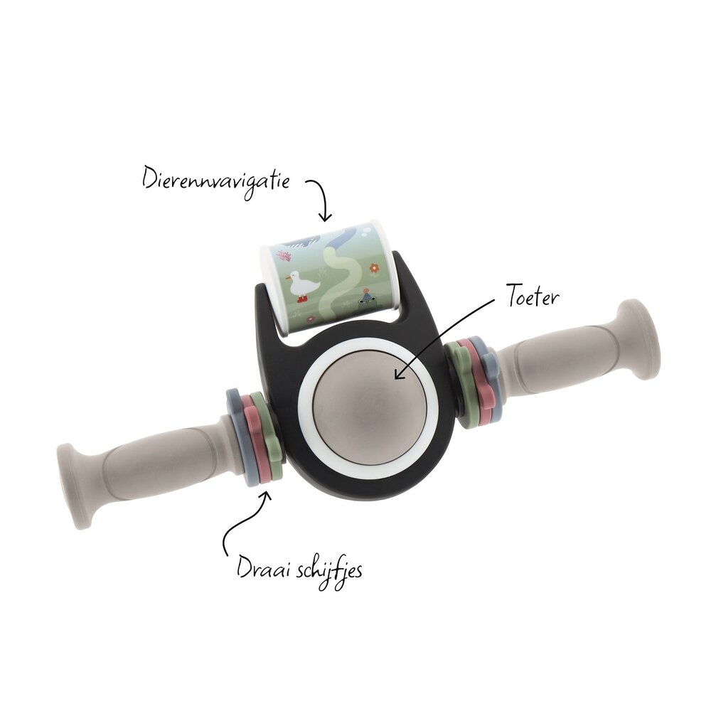 Qibbel toybar warm grijs handvat