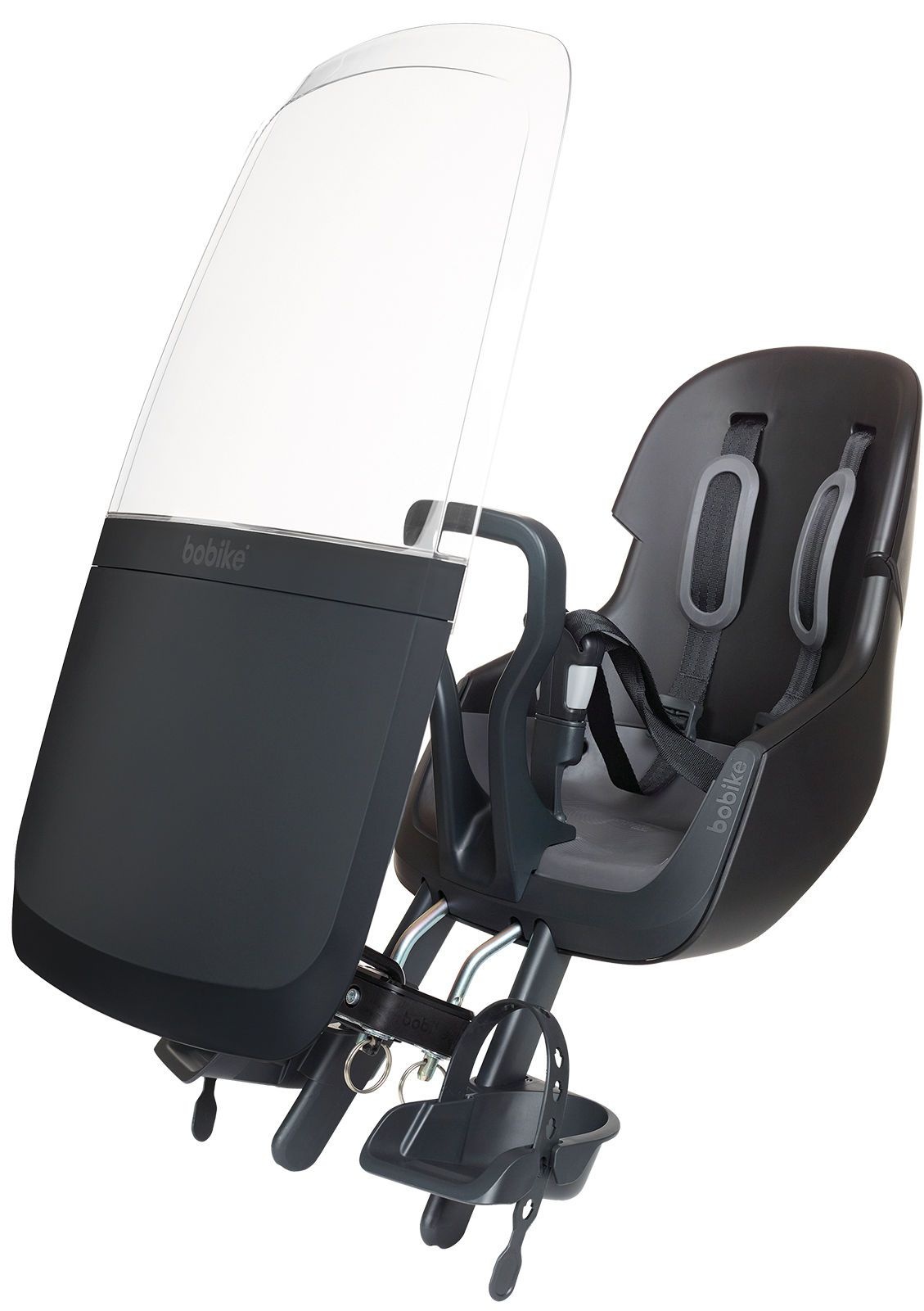 Bobike Mini Exclusive Evolve Urban Black Voorstoeltje + Windscherm