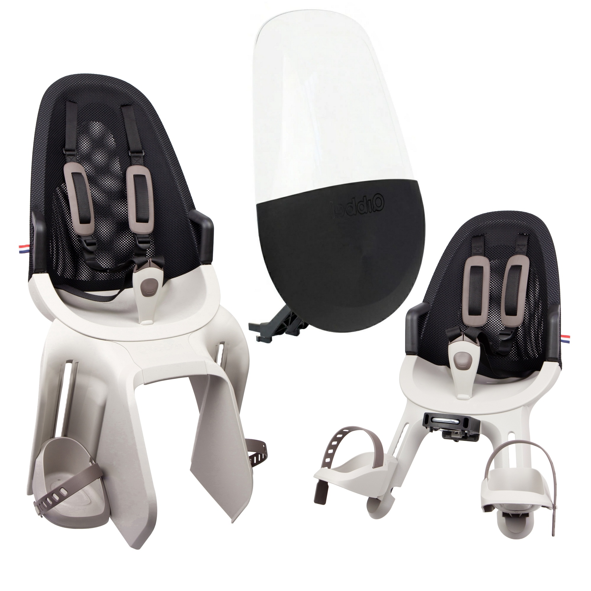 Qibbel Air Pebble Grey Fietsstoeltjes Pakket