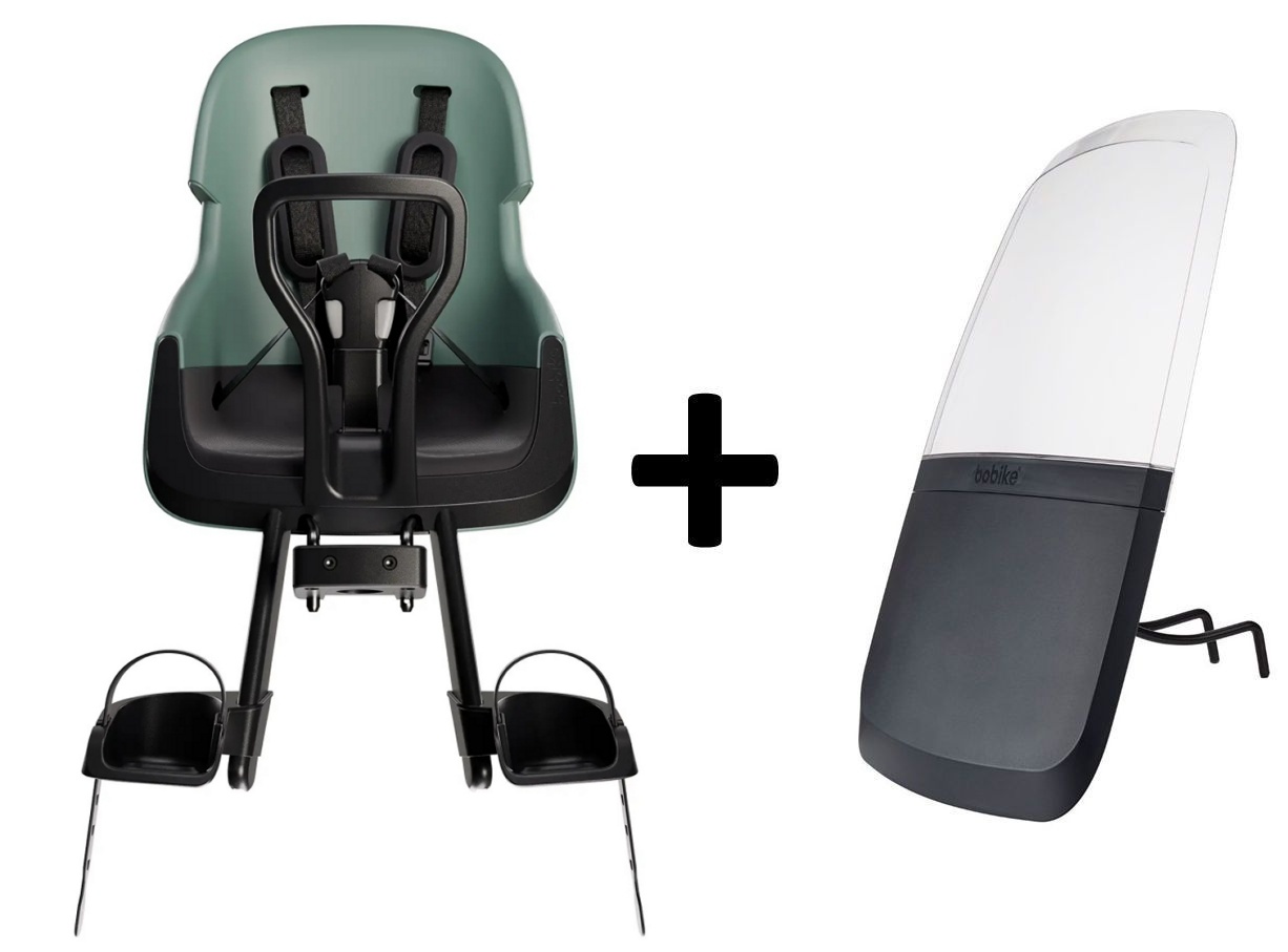 Bobike Mini Exclusive Evolve Peppermint Voorstoeltje + Windscherm