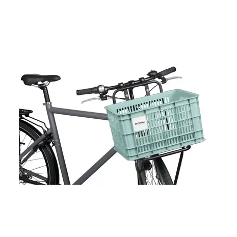 Basil Kunststof Fietskrat Small klein Silver Blue