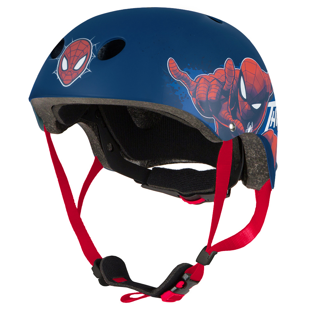 Seven Polska kinderhelm Spiderman Blauw Fietshelm - 52-56 cm (M)