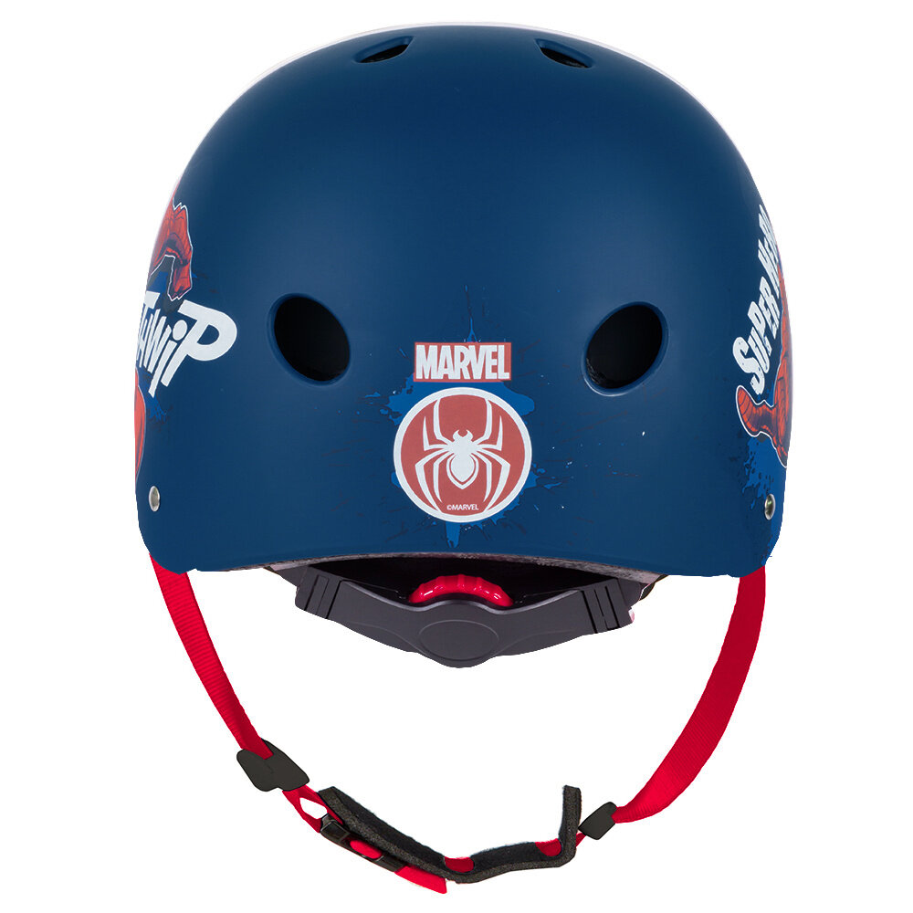 Seven Polska kinderhelm Spiderman Blauw Fietshelm – 52-56 cm (M)