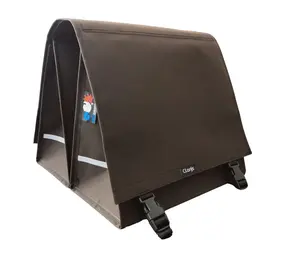 Clarijs Dubbele Fietstas XL PVC 46L Bruin Clarijs Dubbele Fietstas XL PVC 46L Bruin