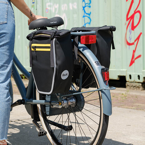 Beck Dubbele Sportieve Fietstas Flo Yellow Geel