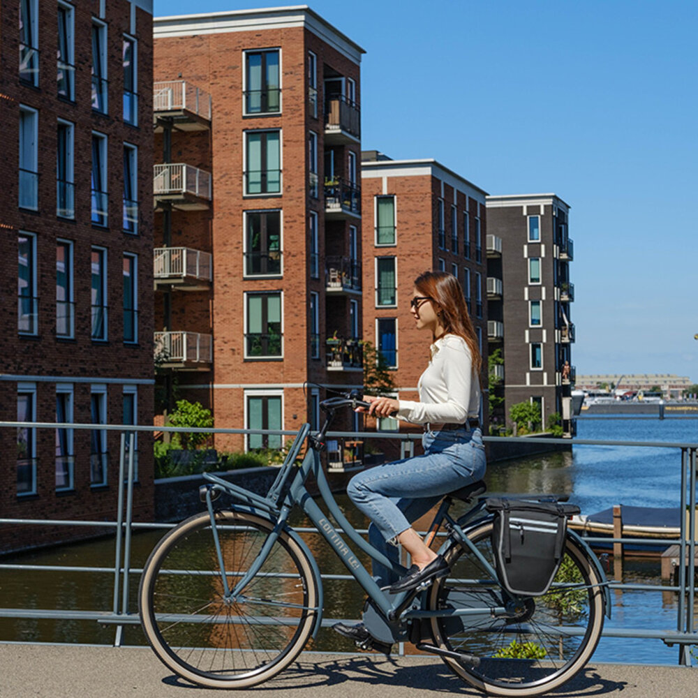 Beck Dubbele Sportieve Fietstas Flo MIK Grijs Beck Dubbele Sportieve Fietstas Flo MIK Grijs