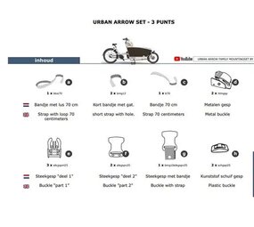 Melia Melia baby/peuter schaal bev.set 3P Urban Arrow bakfiets