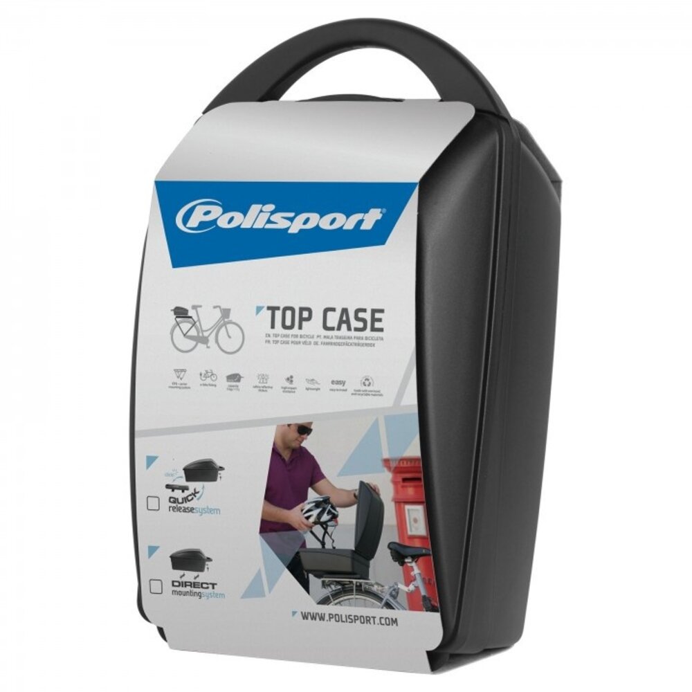 Polisport Topkoffer 11 Liter Vaste Bagagedragerbevestiging Zwart